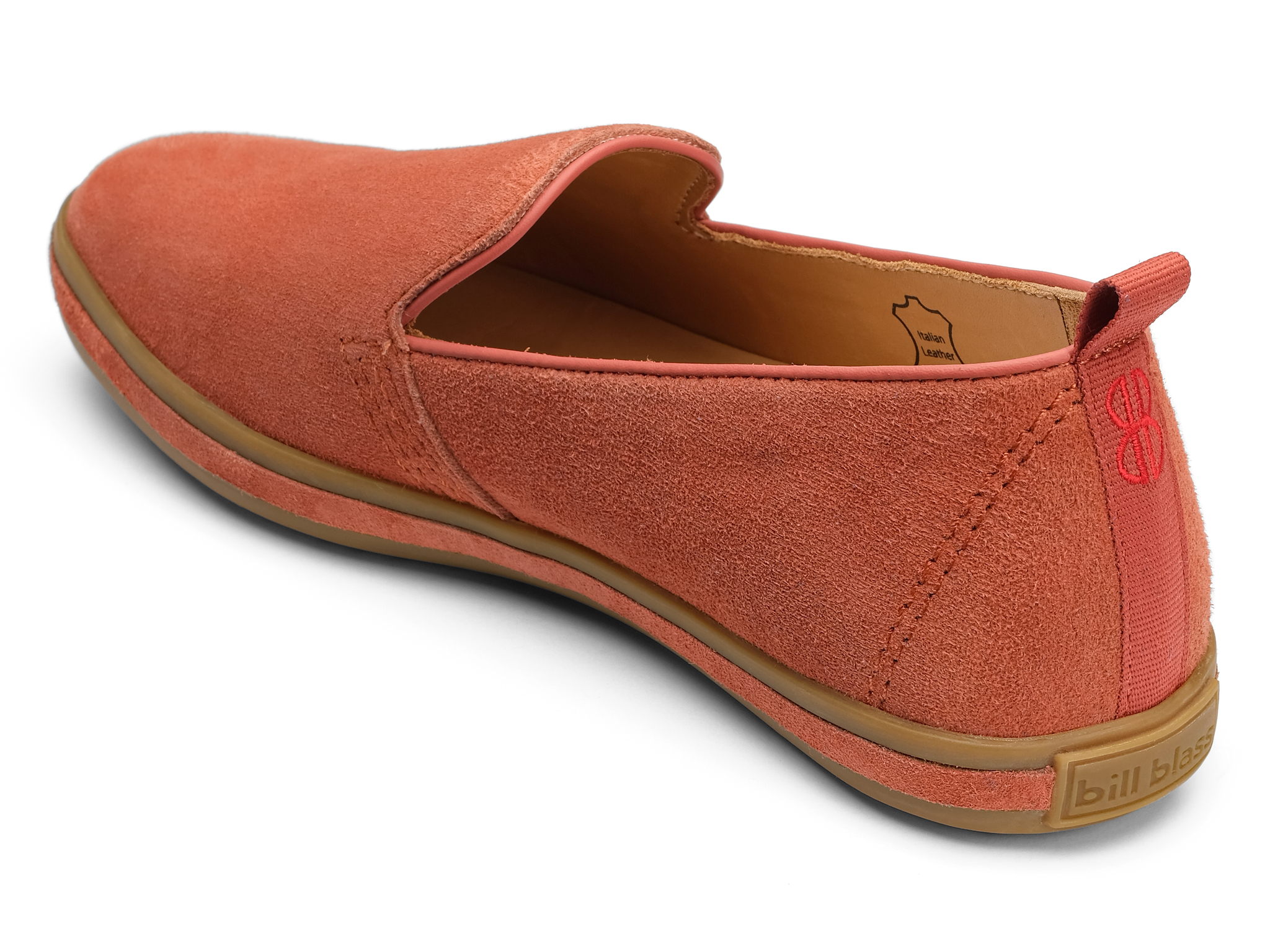 Sutton Suede Slip On seen from behind - Camellia Pink