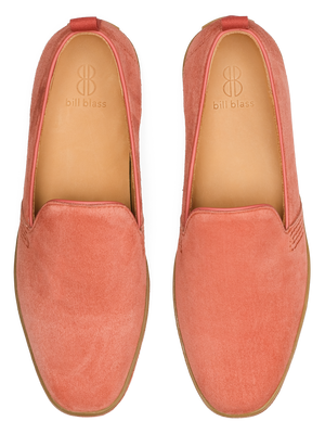 Sutton Suede Slip On seen from above - Camellia Pink