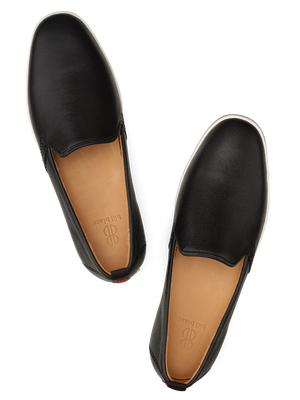 Sutton Leather Slip On seen from above - Black