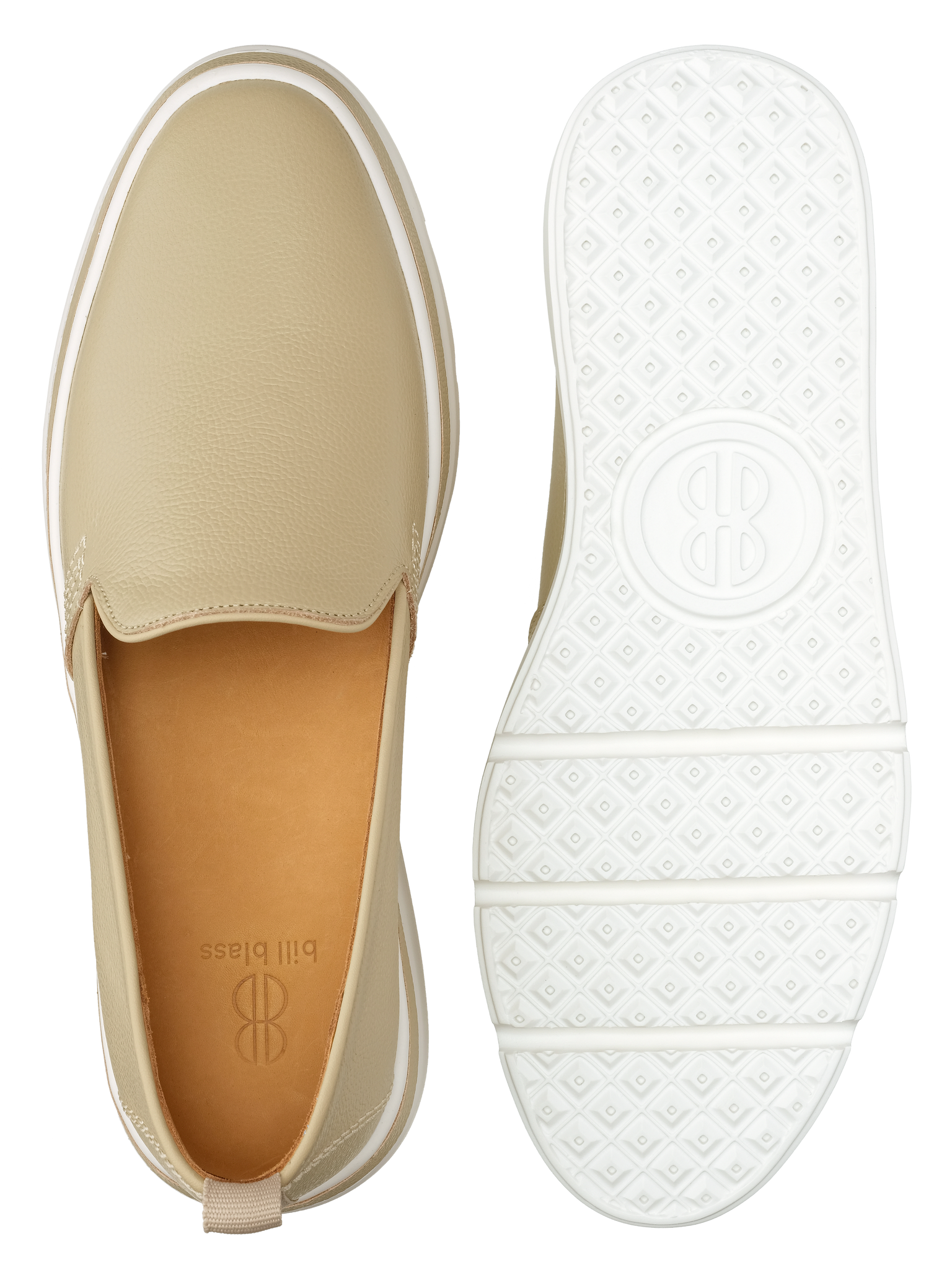 Sutton Leather Sneaker and sole seen from above - Oatmeal