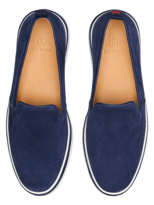 Sutton Suede Sneaker seen from above - Blueberry