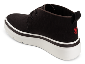 Mid Top Knit Sneaker seen from behind - Black
