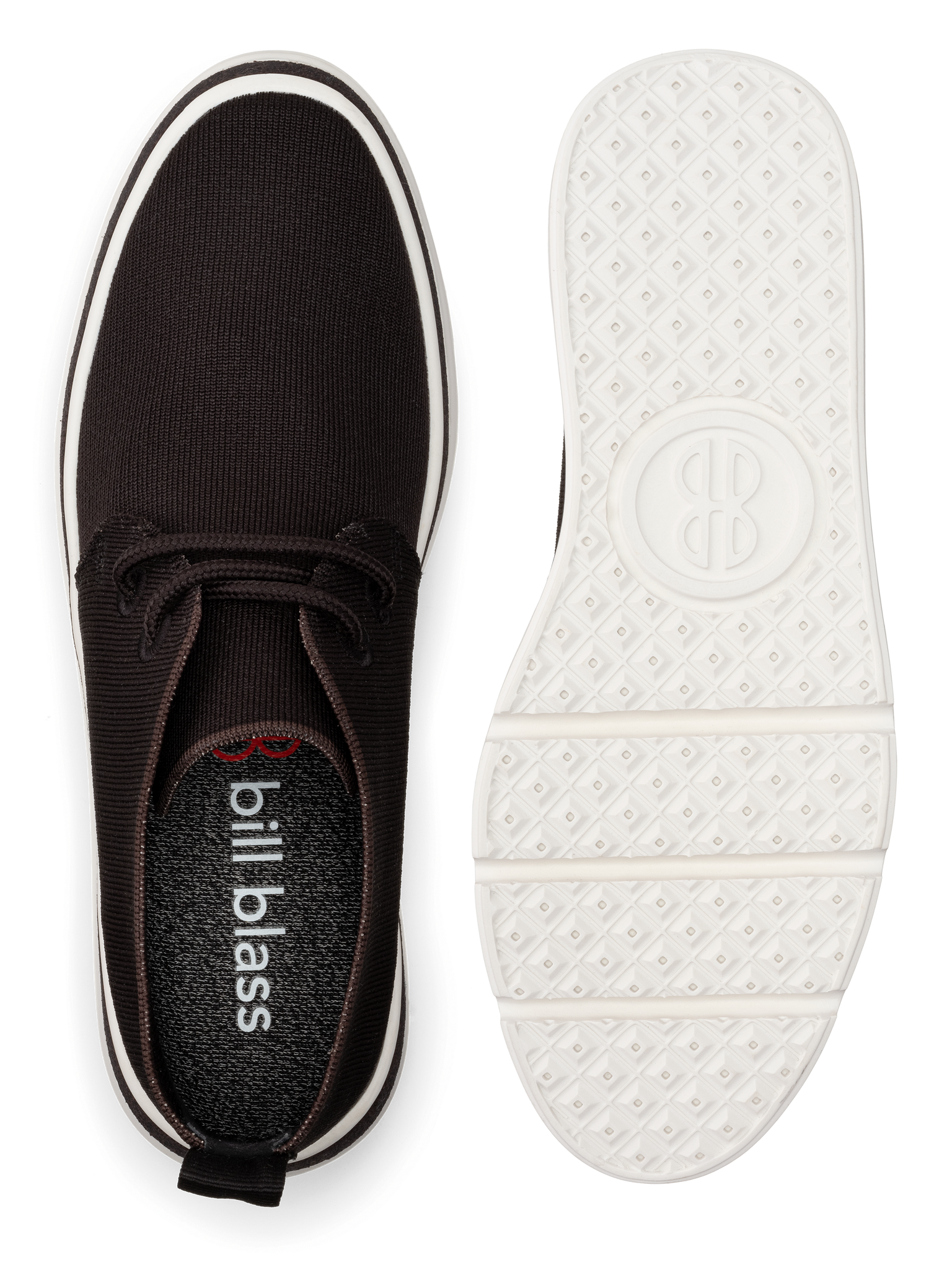 Mid Top Knit Sneaker and sole seen from above