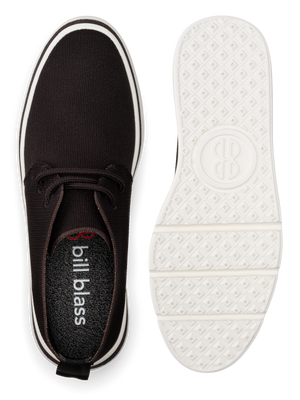 Mid Top Knit Sneaker and sole seen from above