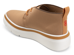 Mid Top Knit Sneaker seen from the behind - Buckthorn