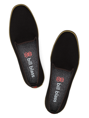 Sutton Knit Slip On seen from above - Black