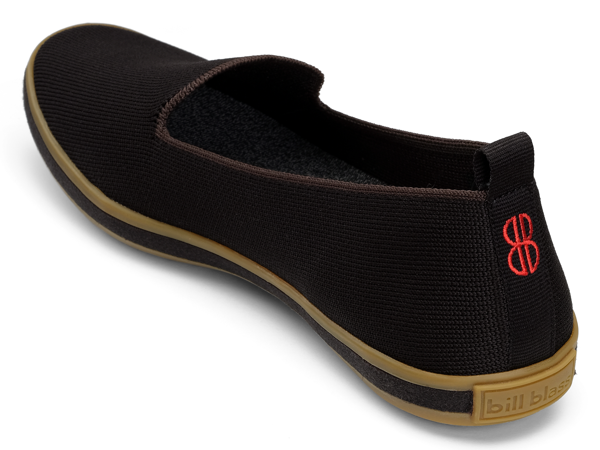 Sutton Knit Slip On seen from behind - Black