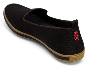 Sutton Knit Slip On seen from behind - Black