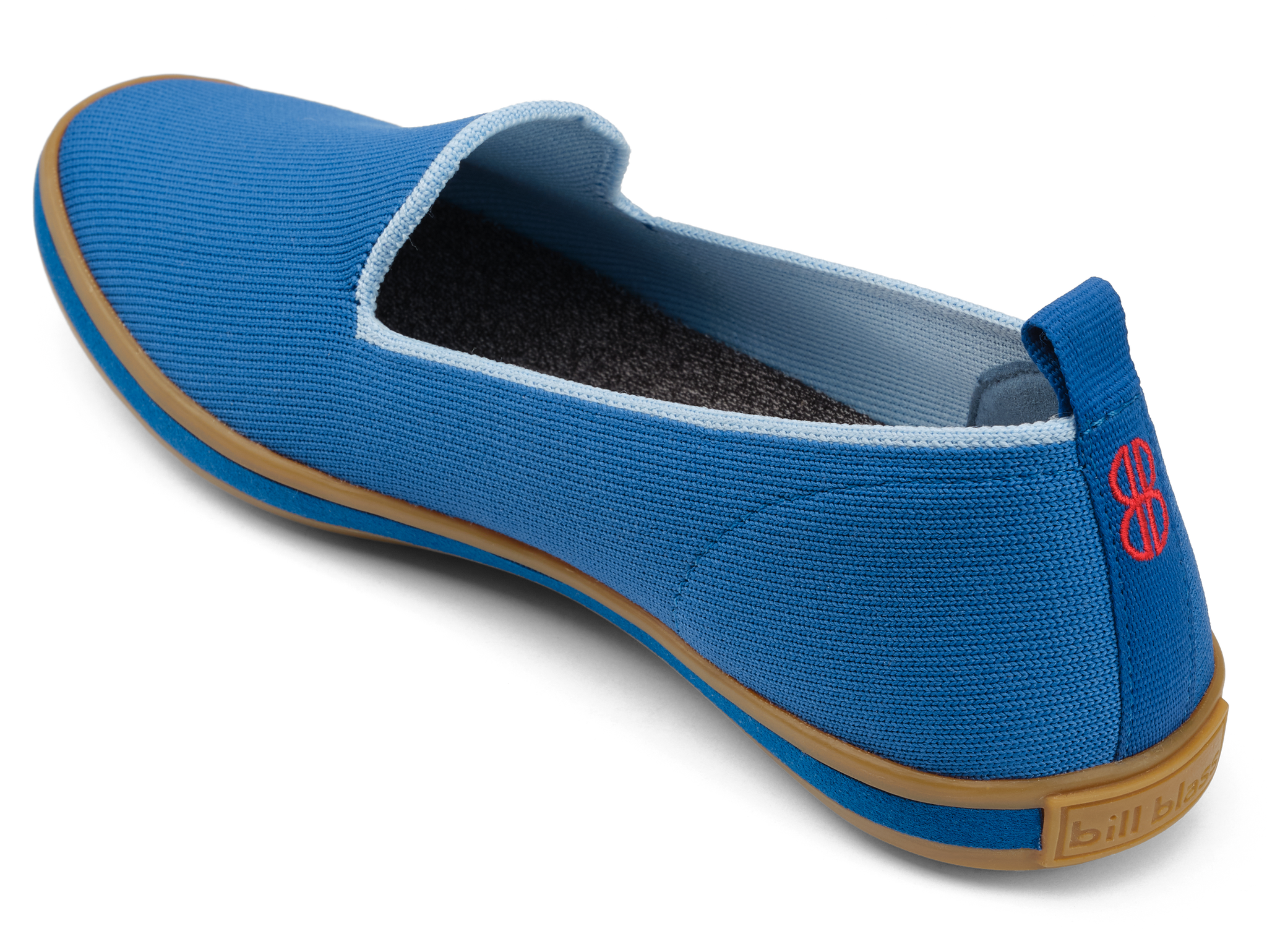 Sutton Knit Slip On seen from behind - Sea Blue