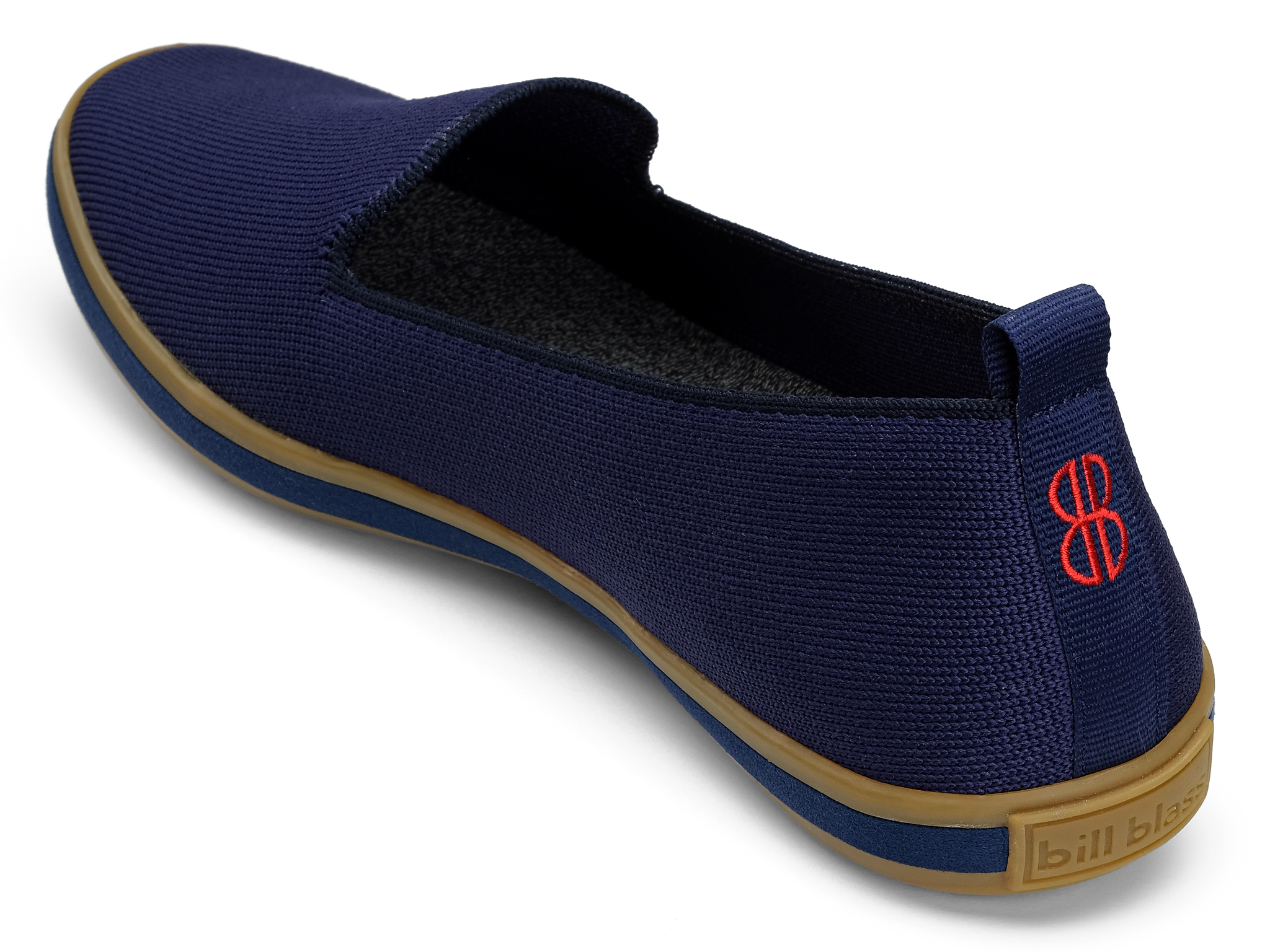 Sutton Knit Slip On seen from behind - Navy