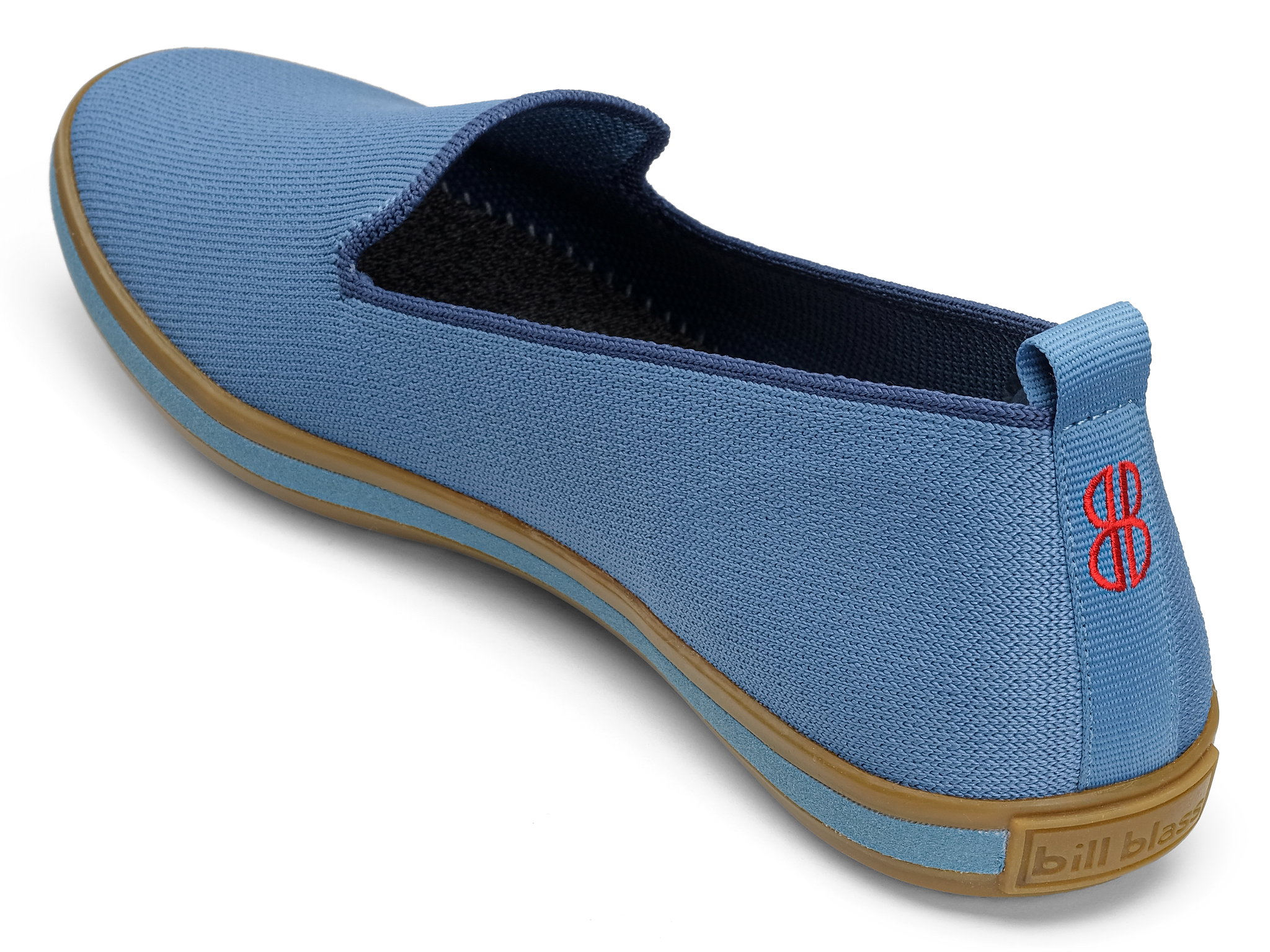 Sutton Knit Slip On seen from behind - Niagara Blue