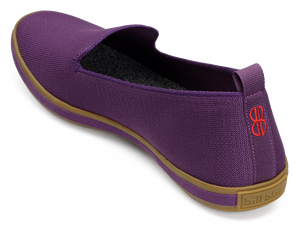 Sutton Knit Slip On seen from behind - Purple Heart