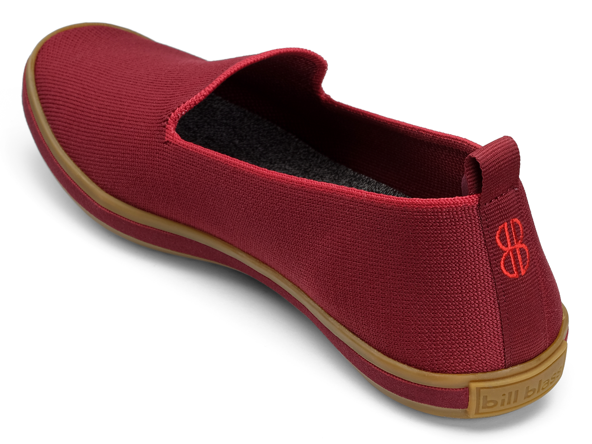 Sutton Knit Slip On seen from behind - Carmine