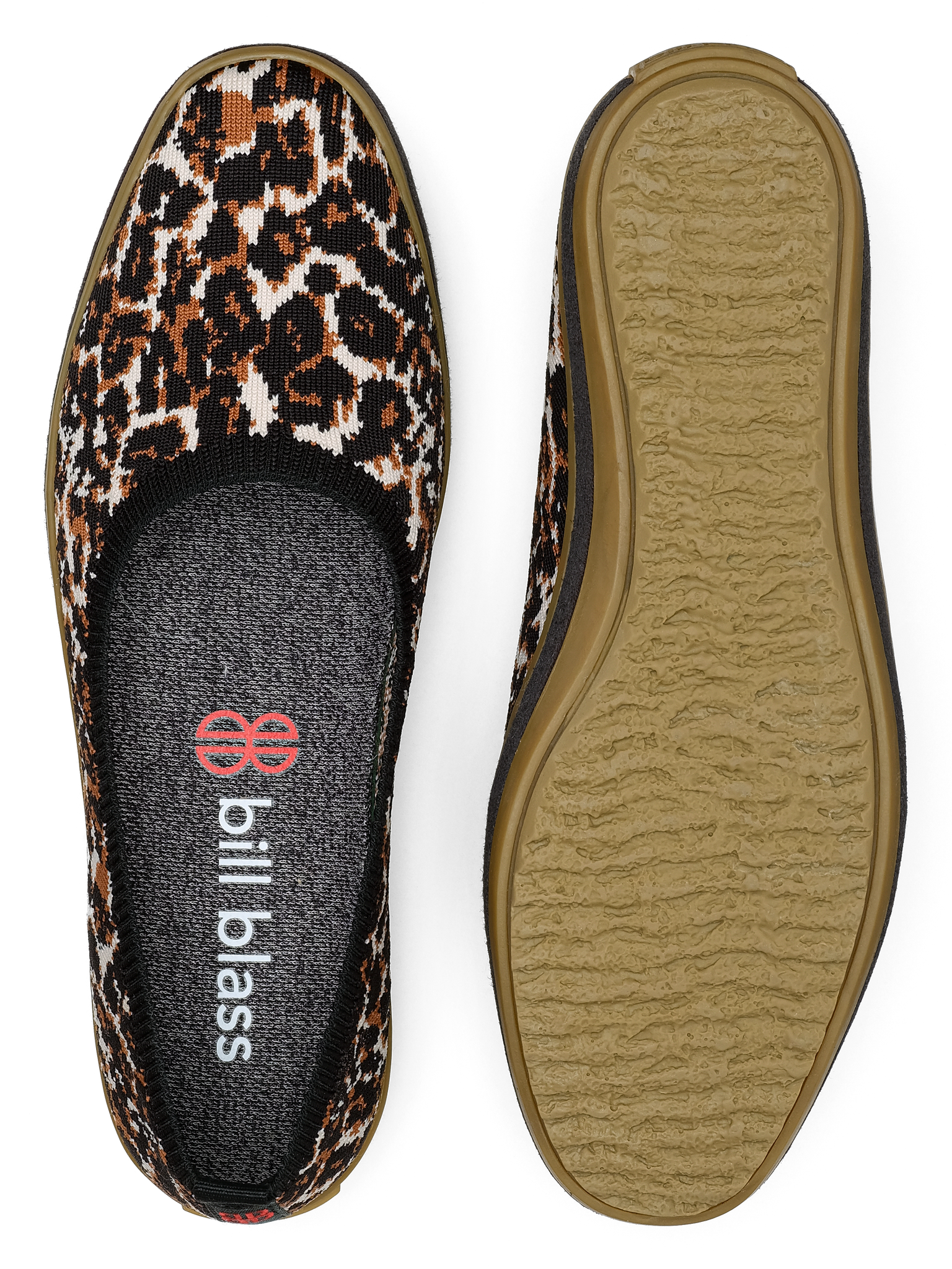 Sutton Knit Ballet and sole seen from above - Leopard