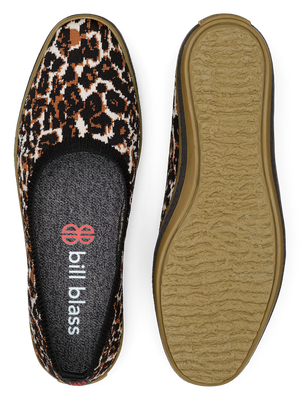 Sutton Knit Ballet and sole seen from above - Leopard