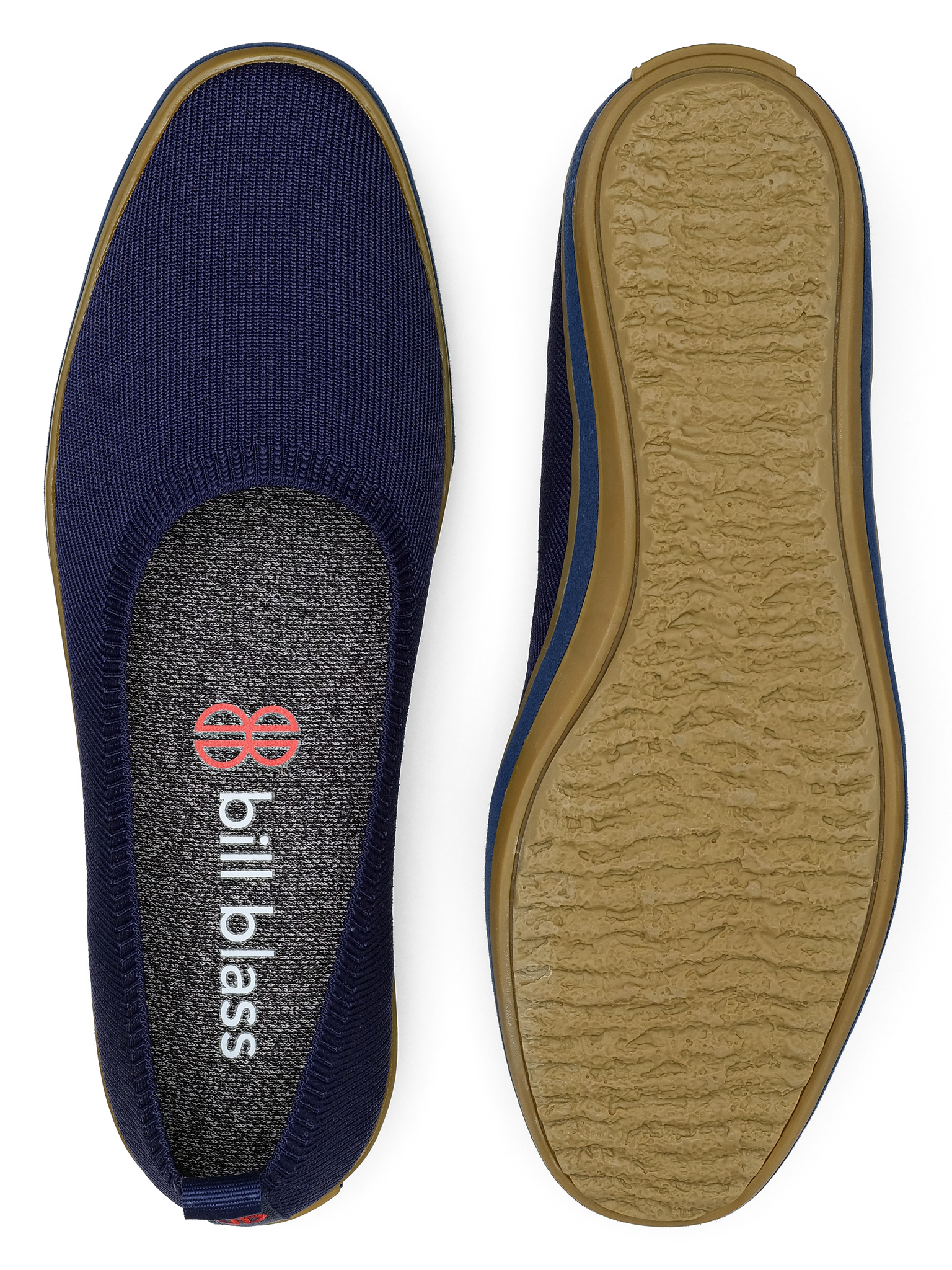 Sutton Knit Ballet and sole seen from above  - Navy