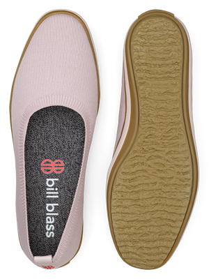 Sutton Knit Ballet and sole seen from above - Wood Rose