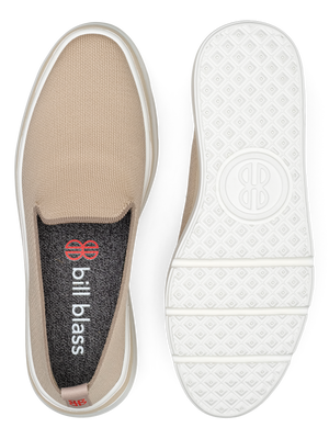 Sutton Knit Sneaker and sole seen from above - Oatmeal