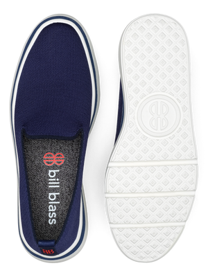 Sutton Knit Sneaker and sole seen from above - Navy