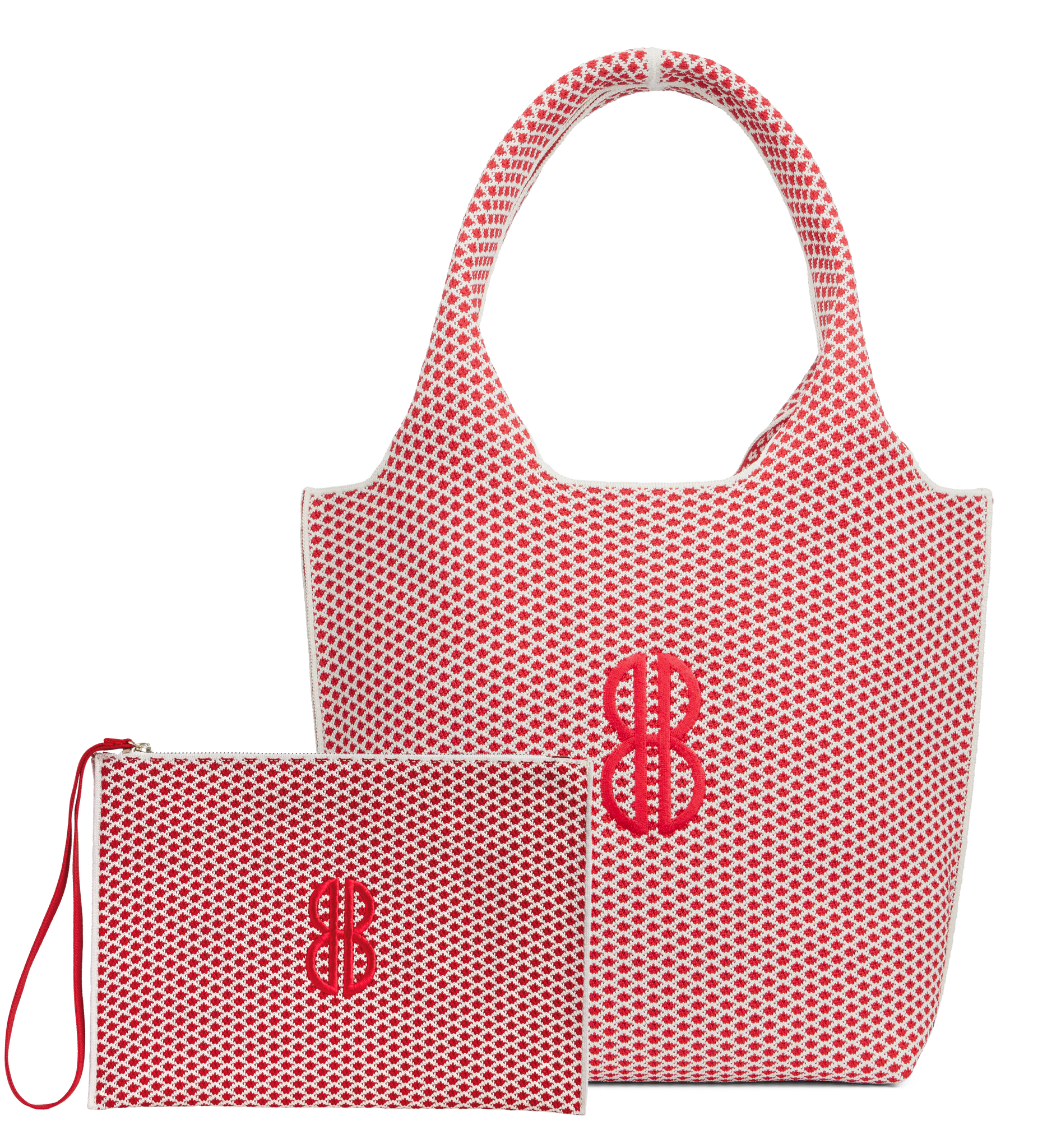 Sutton City Tote - Red Diamond / Detachable Metal Chain seen from the other front