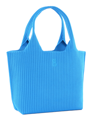 Sutton City Tote - Blue Stripe seen from the side