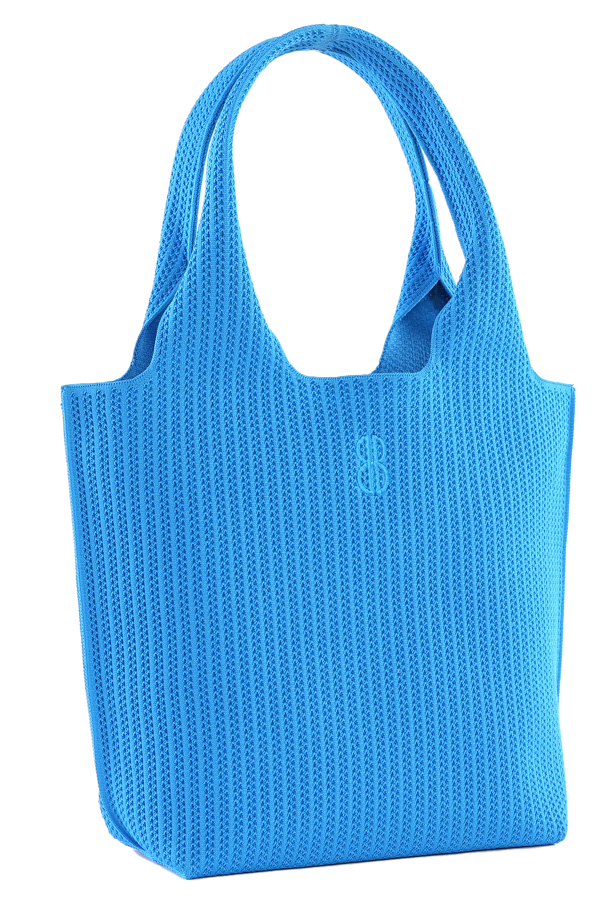 Sutton City Tote - Blue Stripe seen from the side