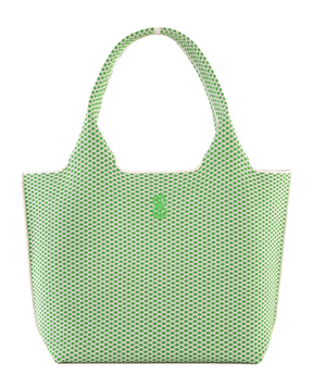 Sutton City Tote - Parakeet Green Diamond seen from the other front