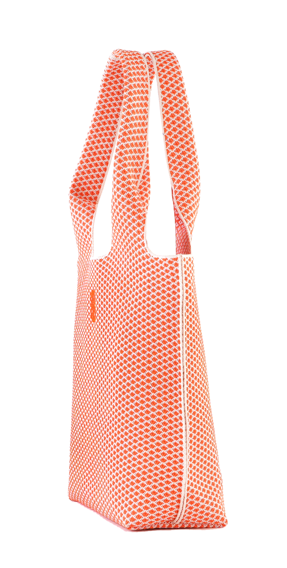 Sutton City Tote - Orange Diamond seen from the side