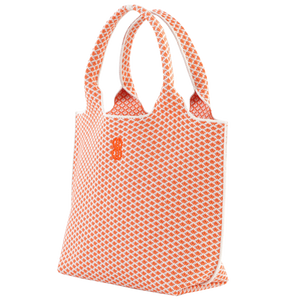 Sutton City Tote - Orange Diamond seen from the side