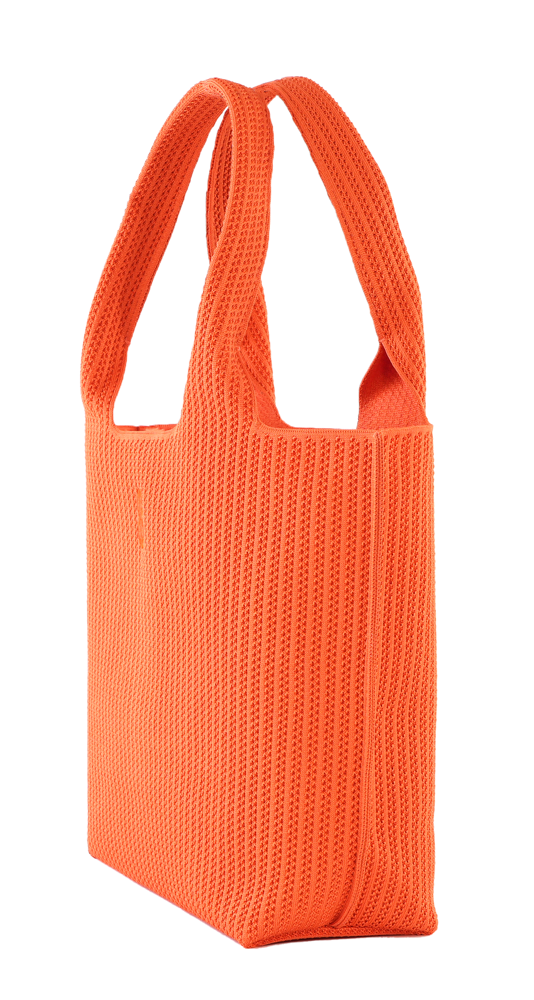 Sutton City Tote - Orange Stripe seen from the side