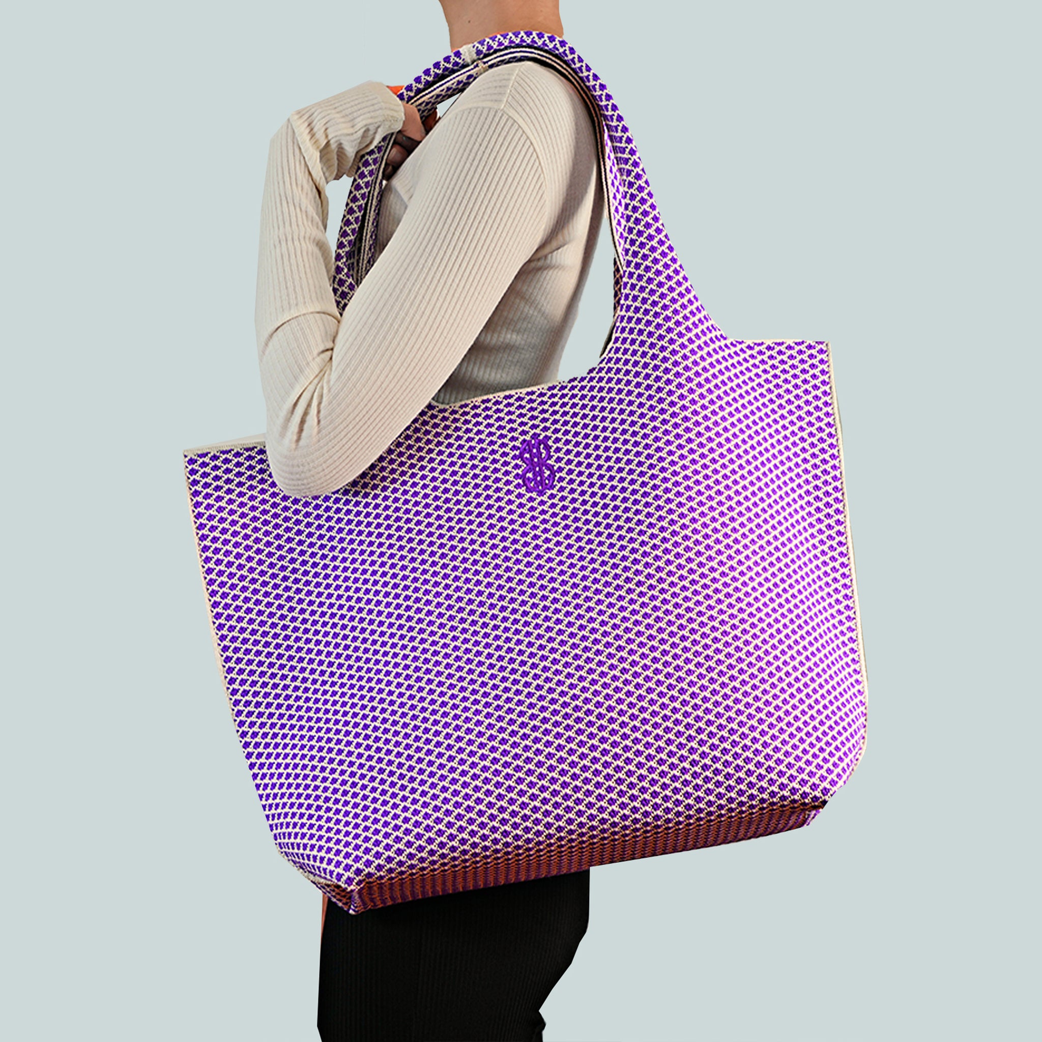 Sutton City Tote - Purple Diamond - Large