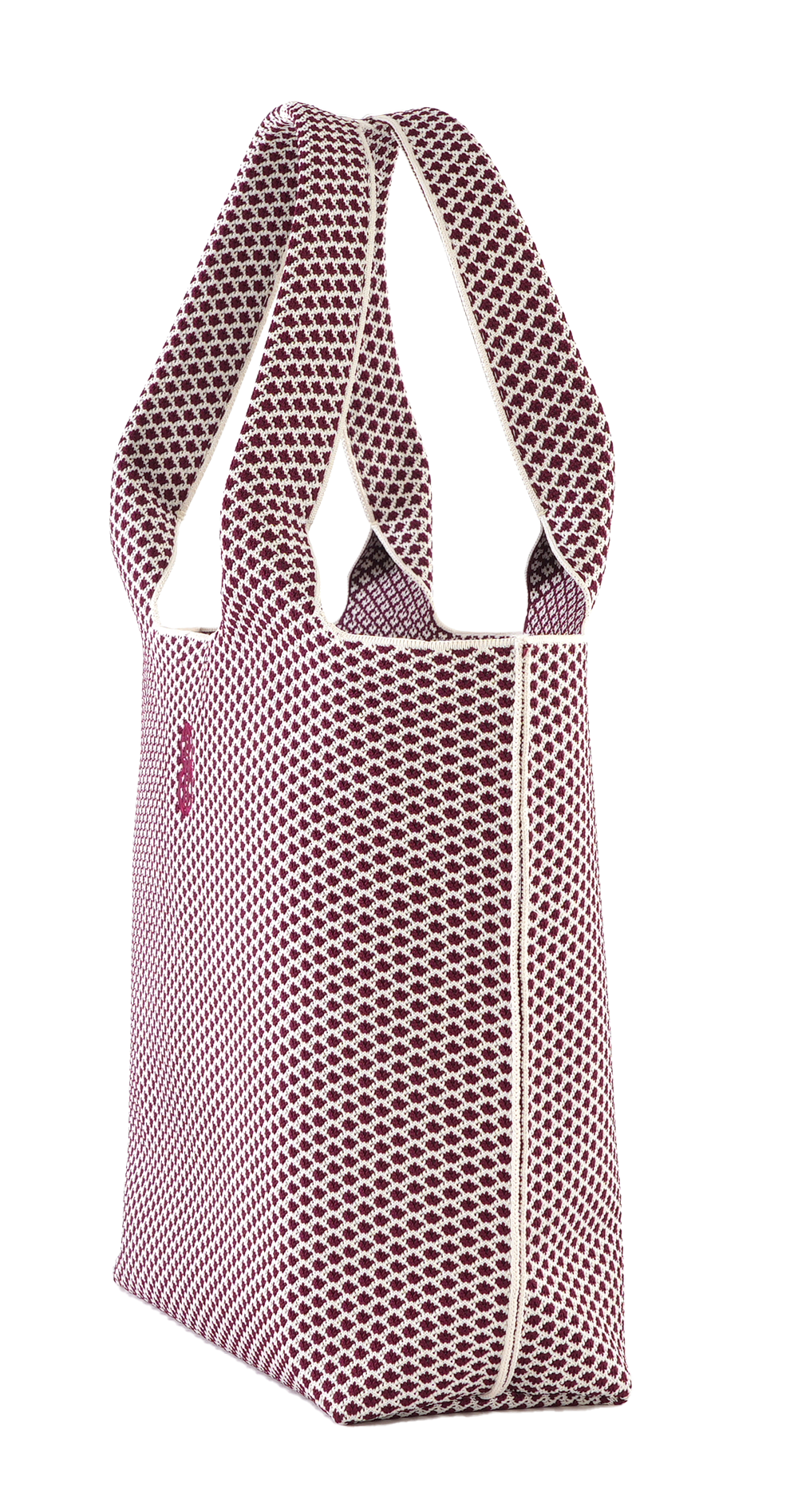 Sutton City Tote - Wine Diamond seen from the side