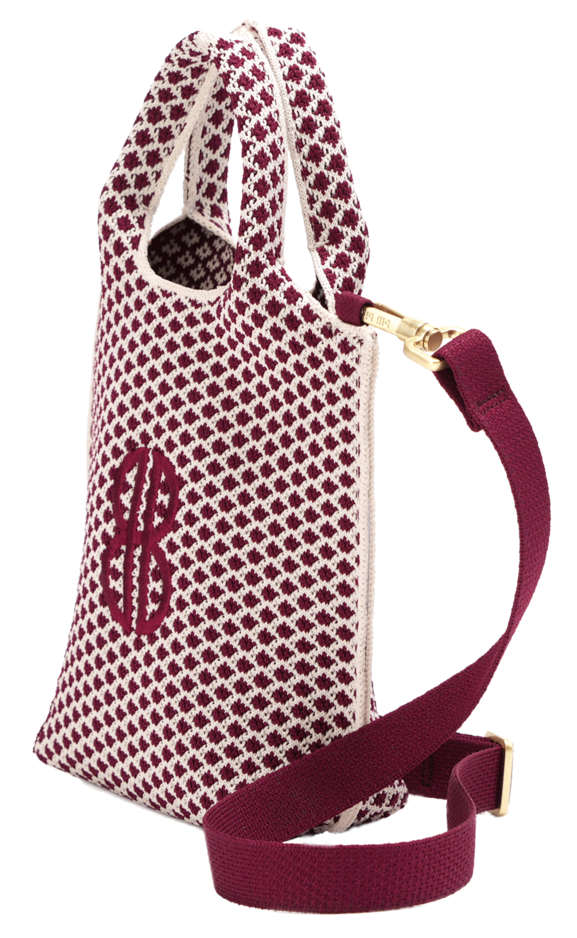 Sutton City Tote - Wine Diamond seen from the side